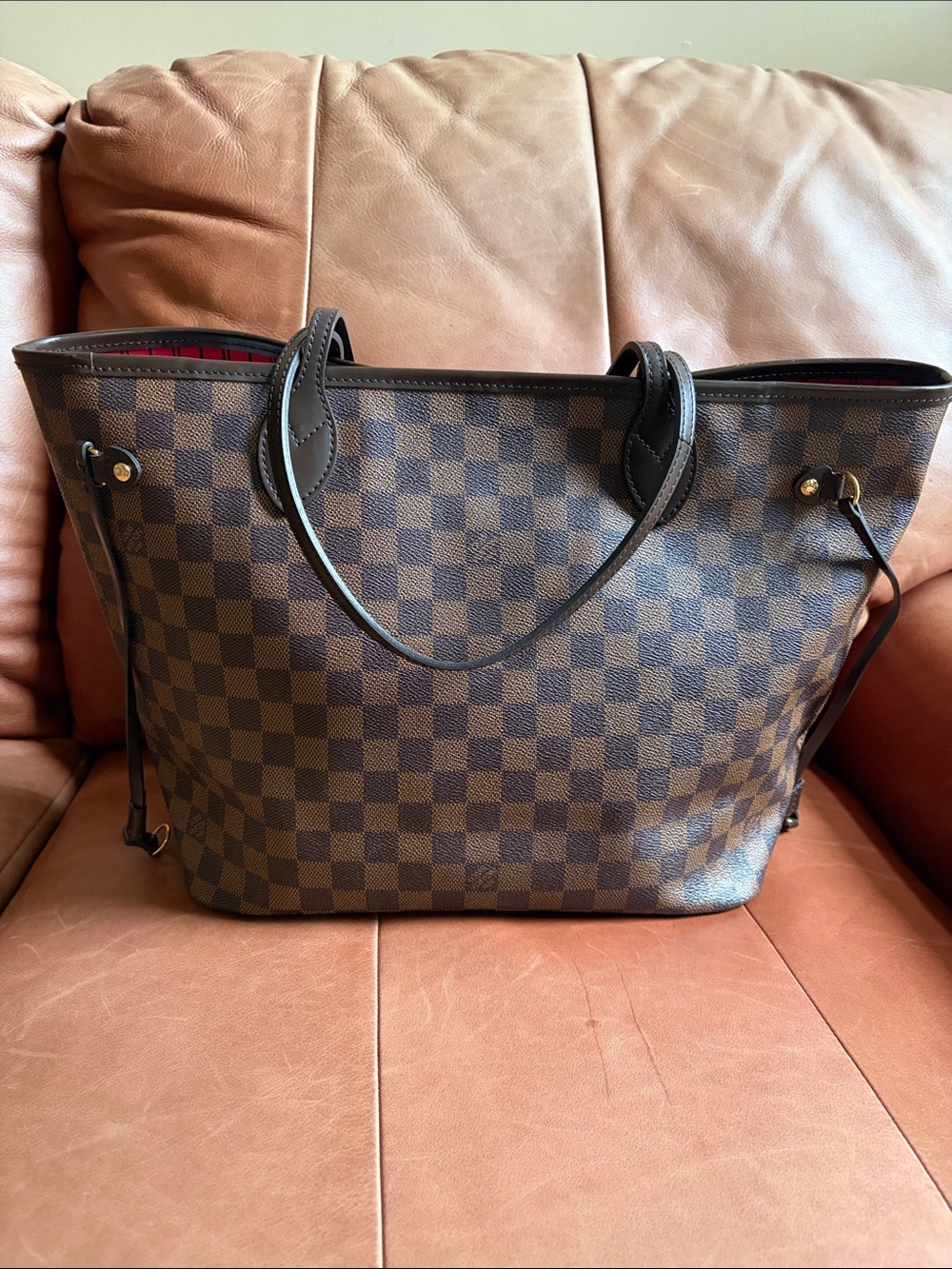 ๐ค๐Immaculate Louis Vuitton Ebene Damier Neverfull MM ๐๐ค